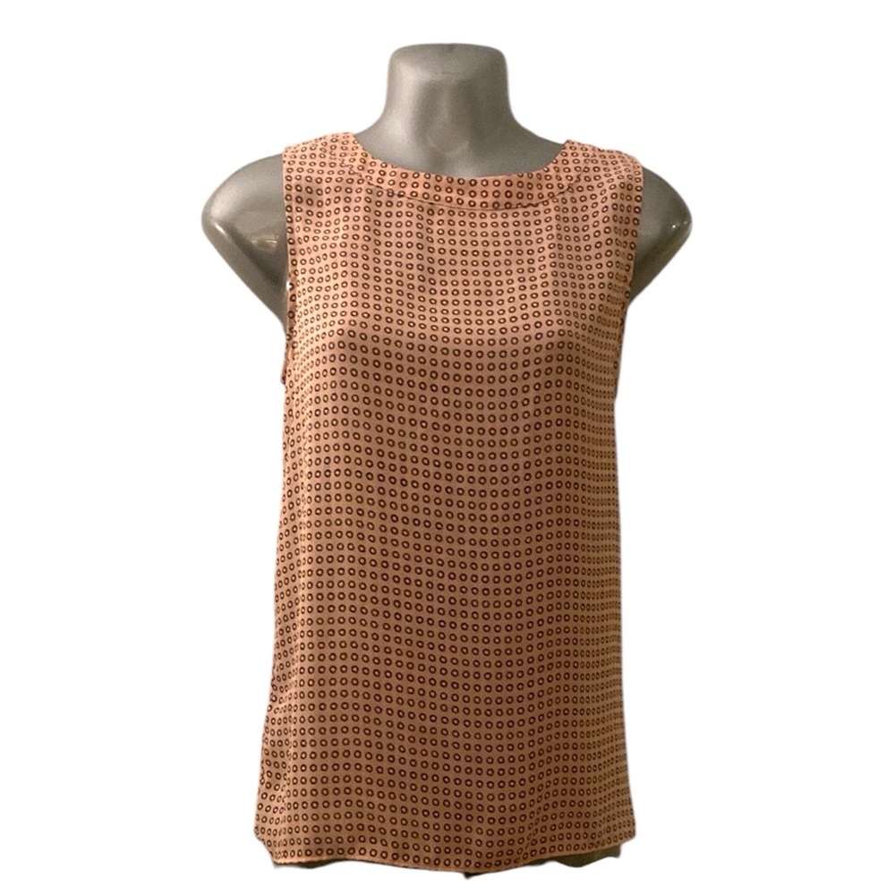LOFT Pink and Black Summer Sleeveless Blouse